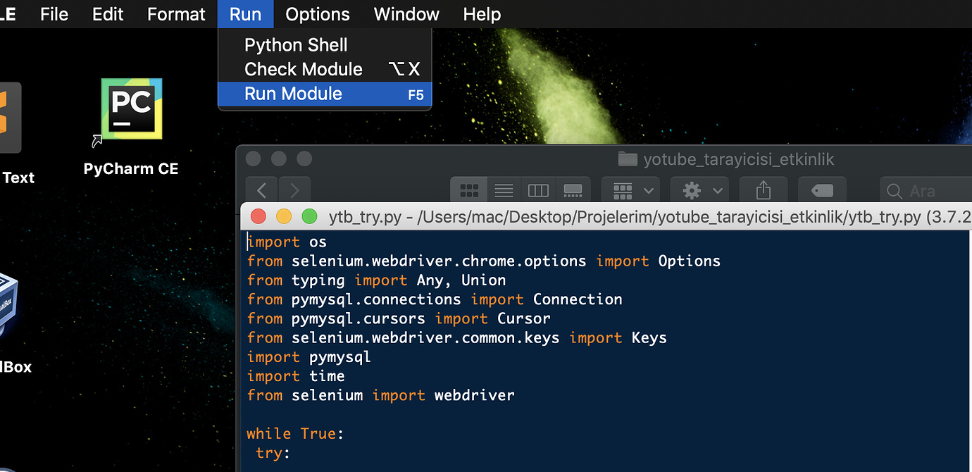 Mod python. Python Run. Pymysql. Import pymysql.