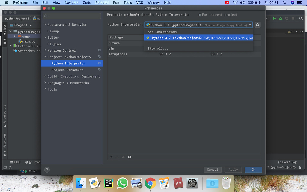 Как удалить проект из pycharm