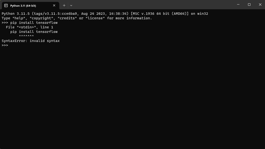 Pip install syntaxerror invalid syntax. SYNTAXERROR: Invalid syntax. Invalid syntax.