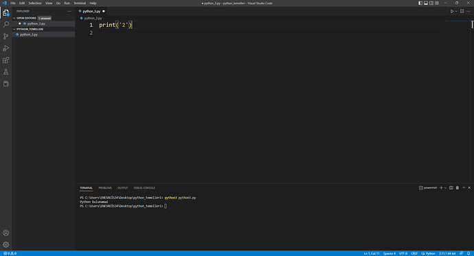 ● python_3.py - python_temelleri - Visual Studio Code 8.01.2023 15_15_58