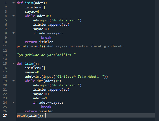 python-isimler